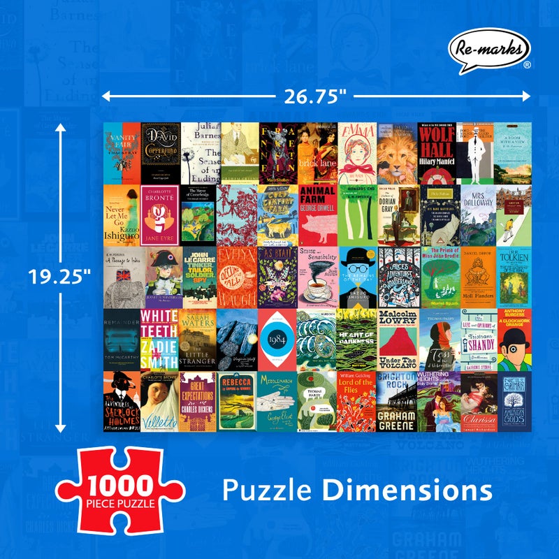 Re-marks British Classics Literary Puzzle, 1000-Piece Jigsaw Puzzle for All Ages - Image 3